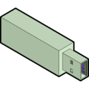 download Isometric Usb Stick clipart image with 225 hue color