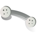 download Phone Handset Grey clipart image with 90 hue color