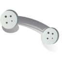 download Phone Handset Grey clipart image with 180 hue color