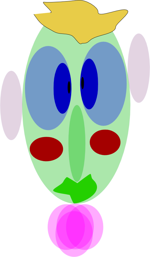 Face With Eyes Ears Little Hair Neck Tie