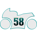 download Stylized Marco Simoncelli Motogp clipart image with 180 hue color