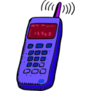 download Analogue Mobile Phone clipart image with 225 hue color