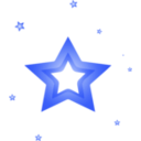 download Star Icon clipart image with 180 hue color