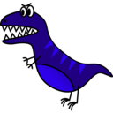 download Simple T Rex clipart image with 315 hue color