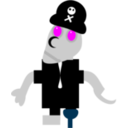 download Robot Pirate clipart image with 180 hue color