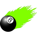 download 8ball With Flames clipart image with 45 hue color