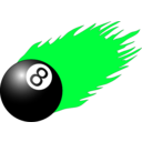 download 8ball With Flames clipart image with 90 hue color