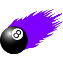 download 8ball With Flames clipart image with 225 hue color