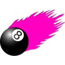 download 8ball With Flames clipart image with 270 hue color