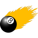 download 8ball With Flames clipart image with 0 hue color