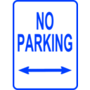 download Sign No Parking clipart image with 225 hue color
