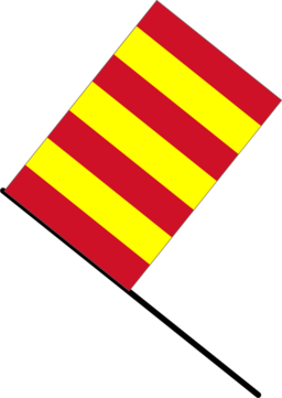 Yellow Red Stripped Flag