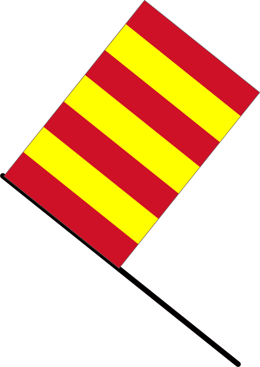 Yellow Red Stripped Flag