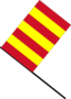 Yellow Red Stripped Flag