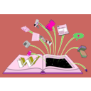 download Www Openbook clipart image with 270 hue color