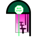download Bus Halt clipart image with 135 hue color