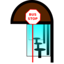 download Bus Halt clipart image with 0 hue color
