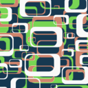 download Retro Shapes Pattern clipart image with 180 hue color