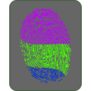 download Colombian Fingerprint clipart image with 225 hue color