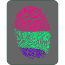download Colombian Fingerprint clipart image with 270 hue color