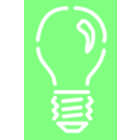 download Light Bulb 4 White Stroke clipart image with 90 hue color