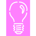 download Light Bulb 4 White Stroke clipart image with 270 hue color