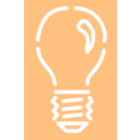 download Light Bulb 4 White Stroke clipart image with 0 hue color