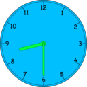 download Clock clipart image with 135 hue color