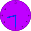 download Clock clipart image with 225 hue color