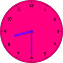 download Clock clipart image with 270 hue color