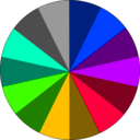 download Pie Chart clipart image with 225 hue color
