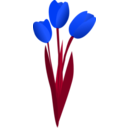 download Three Red Tulips clipart image with 225 hue color