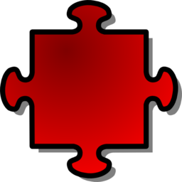 Red Jigsaw Piece 04