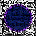 download Muster 52b Maze With Sun clipart image with 225 hue color