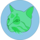 download Blue Cat clipart image with 270 hue color