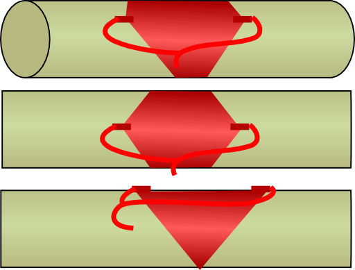 Diamond Charge With C4 On Steel Bars