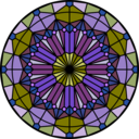 download Rose Window clipart image with 225 hue color