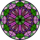 download Rose Window clipart image with 270 hue color