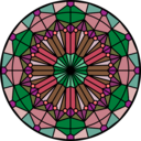 download Rose Window clipart image with 315 hue color