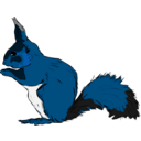 download Squirrel clipart image with 180 hue color