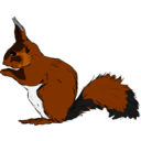 download Squirrel clipart image with 0 hue color