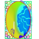 download Mirror Frame clipart image with 135 hue color