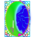 download Mirror Frame clipart image with 180 hue color