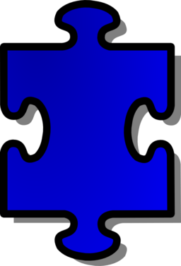 Blue Jigsaw Piece 01