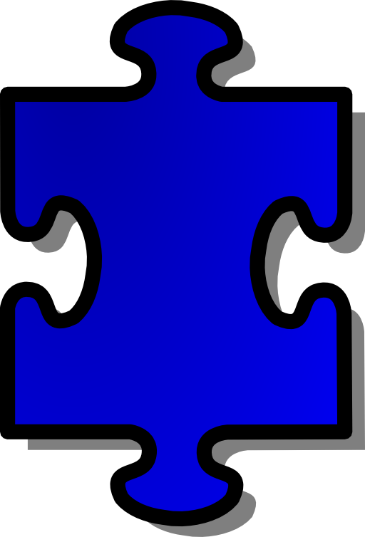 Blue Jigsaw Piece 01