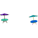 download Table Umbrella clipart image with 45 hue color