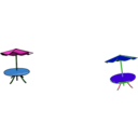 download Table Umbrella clipart image with 90 hue color
