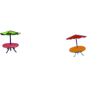 download Table Umbrella clipart image with 225 hue color