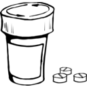 download Pills And Bottle clipart image with 135 hue color