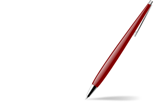 Red Glossy Pen